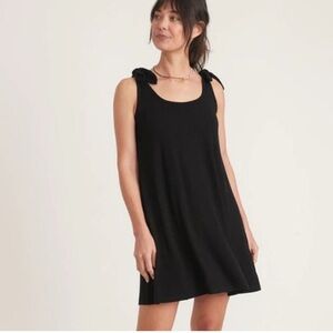 Marine Layer Lexi Rib Black Tie Short Summer Spring Travel Everyday Dress XL